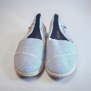 Nautica Striped Slip-On Espadrilles in Navy and White